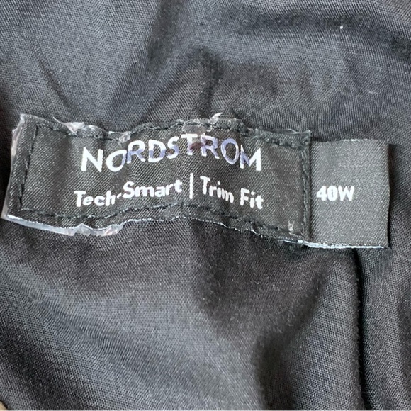 NORDSTROM Trim Straight Leg Stretch Flat Front Chino Trousers in Tan Desert - Picture 10 of 13